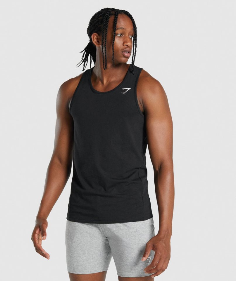 Men\'s Gymshark Critical 2.0 Tanks Black | CA N8D06A